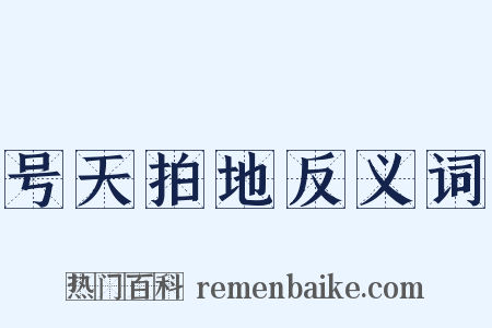 号天拍地反义词是什么意思的图片